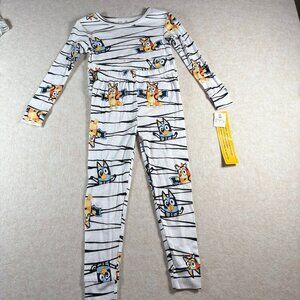 Bluey Halloween Pajamas 5T  Bat Skeleton 2PC Set NWT